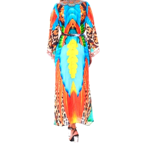 Ranee's long Sleeve Print Robe Size OS in Excellent Condition - Picture 6 of 13